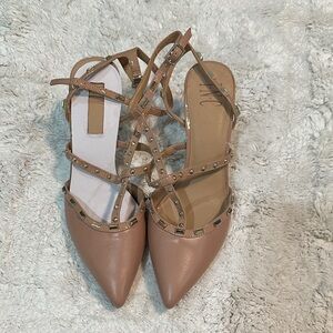 INC International Concepts Tan Studded Heels